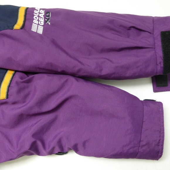 Womens Large 12 Insulated Ski Jacket Attached Hood Purple and Blue - Picture 6 of 8